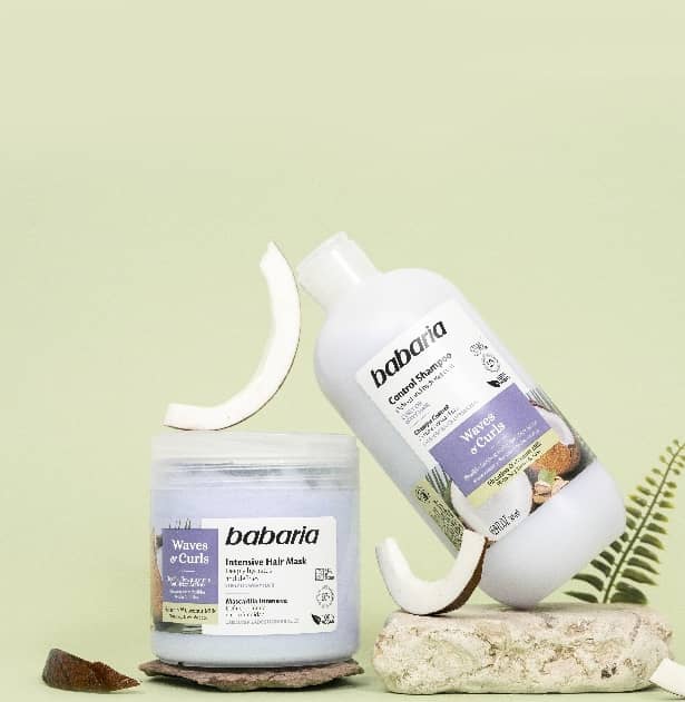 مجموعة باباريا لتمويج وتجعيد الشعر – شامبو + ماسك